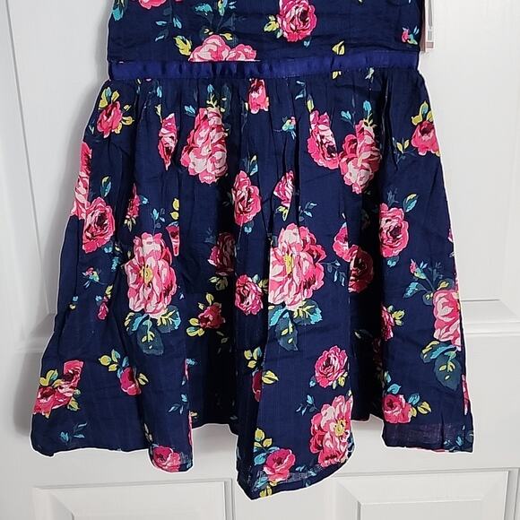 Zunie Blue Floral Button Back Dress, NWOT, Girls 7/8 - Picture 3 of 5